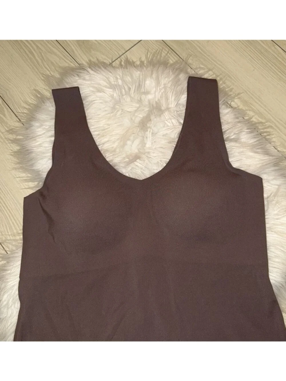 Knix Evolution V-Neck Camisole Tank Top Shapewear Lined WF Womens L Large Brown